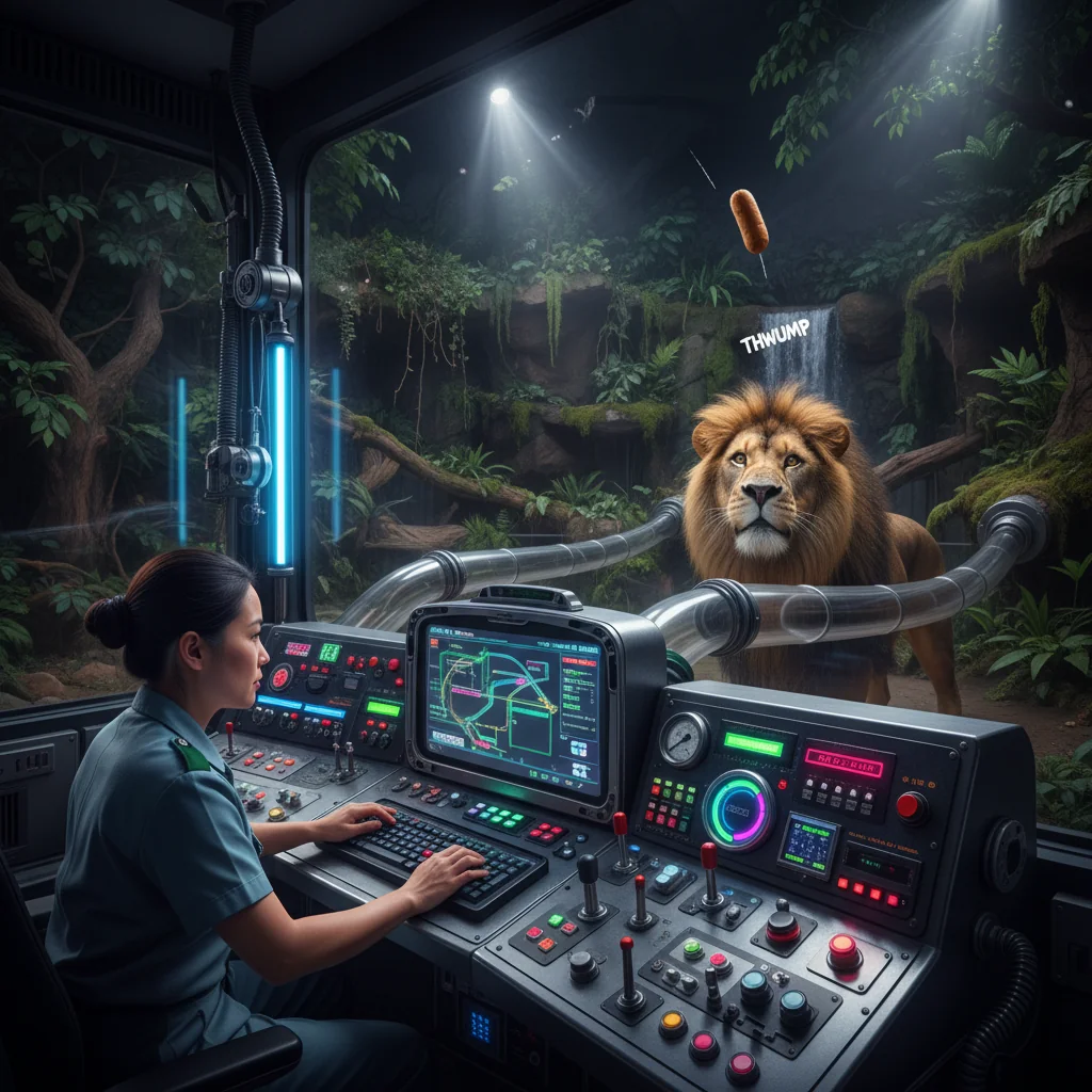 Singapore Slurp: Singapore Night Safari Now Shoots Live Prey at Predators Via Pneumatic Tube