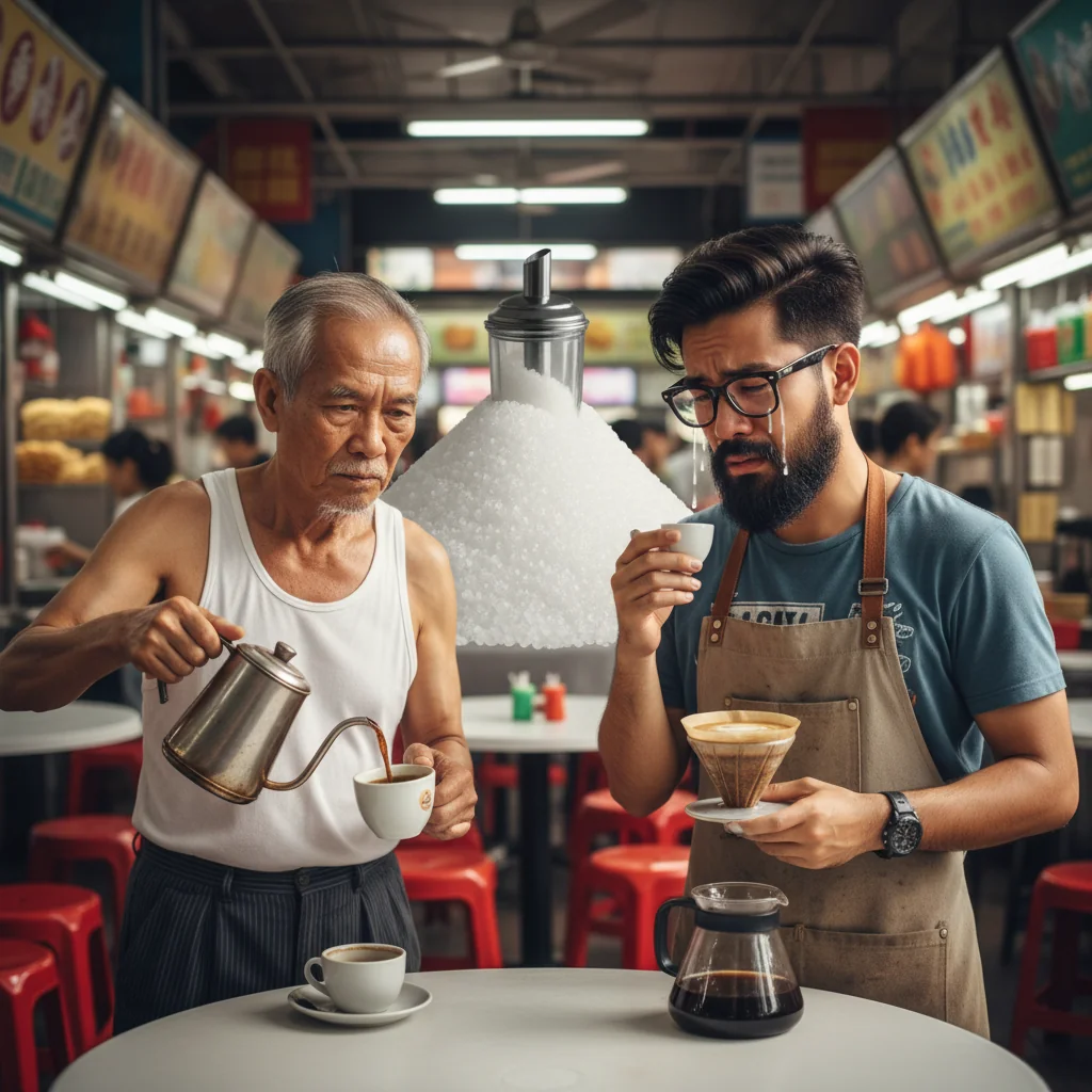 Singapore Slurp: Singapore’s Coffee War: Hipsters Now Mandatory Serving Kopi With Tiny Artisan Rice Crackers