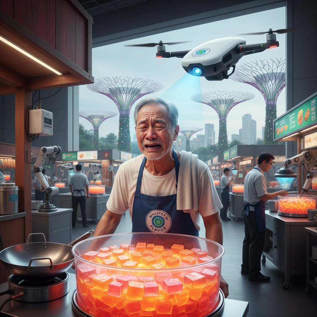 Singapore Slurp: Singapore Replaces All Food Stalls With Hygienic, Soul-Crushing Meat Vats