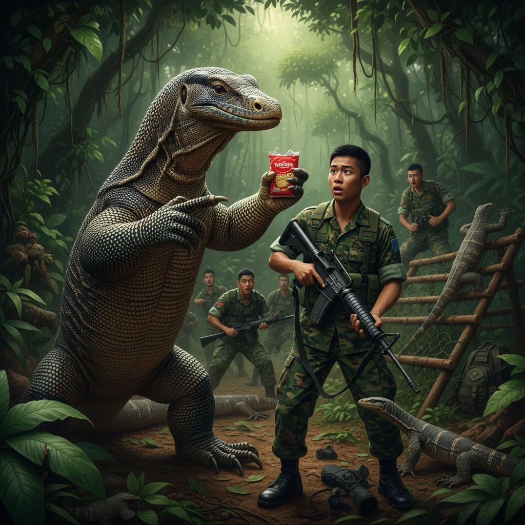 Singapore Slurp: Singapore Army Now Uses Monitor Lizards for Advanced Close-Quarters Combat Training