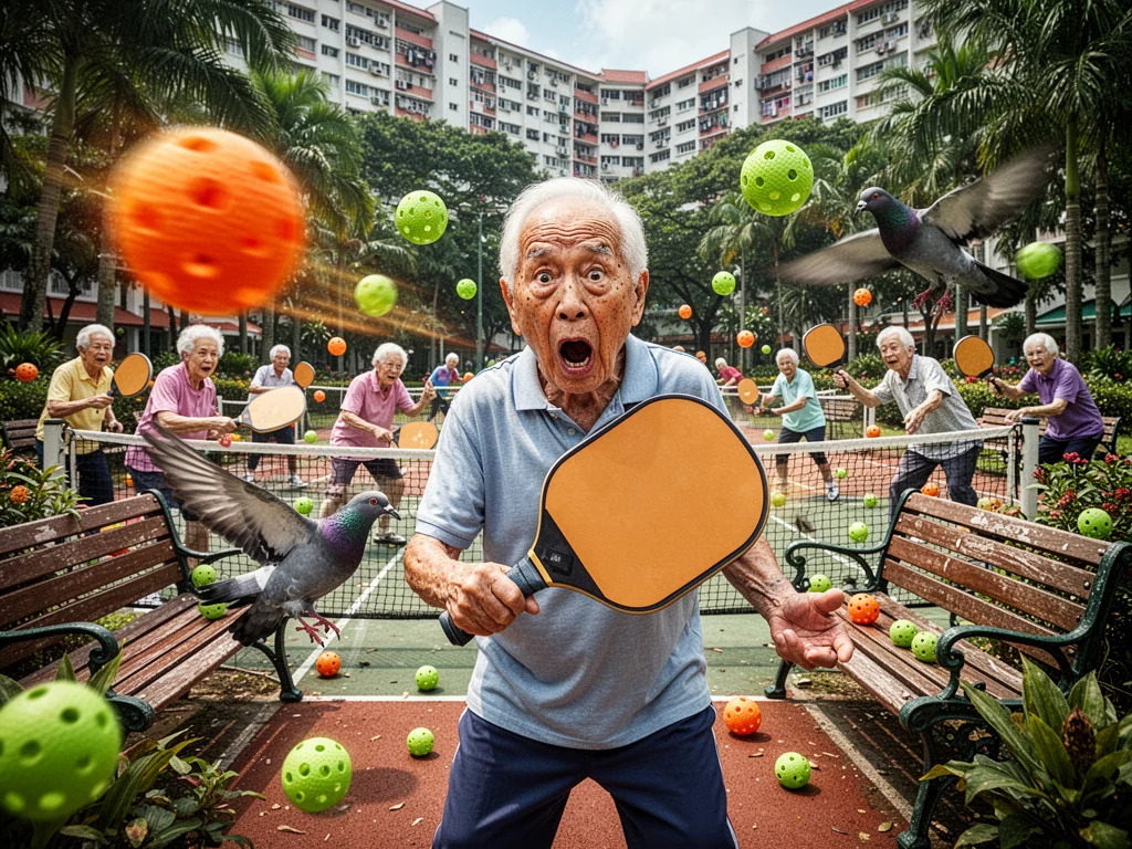 Singapore Slurp: Singapore Mandates Pickleball as Only Legal Method of Respiration for Seniors