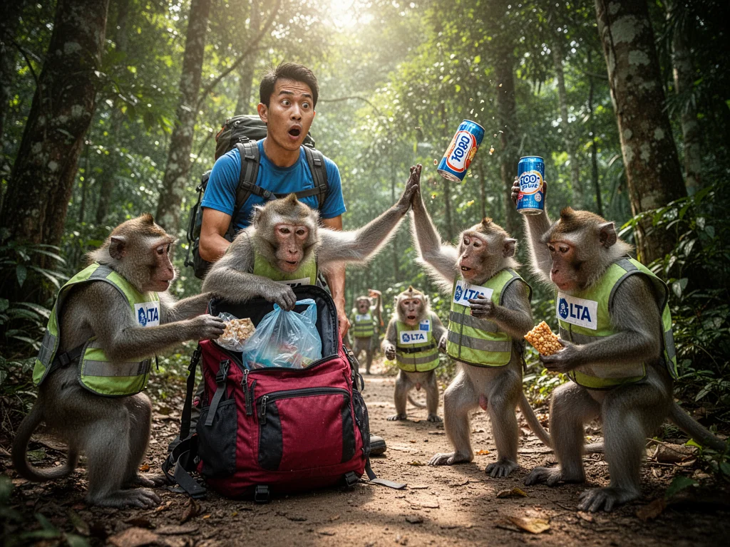 Singapore Slurp: Singapore Monkeys Officially Certified As LTA Enforcement Officers