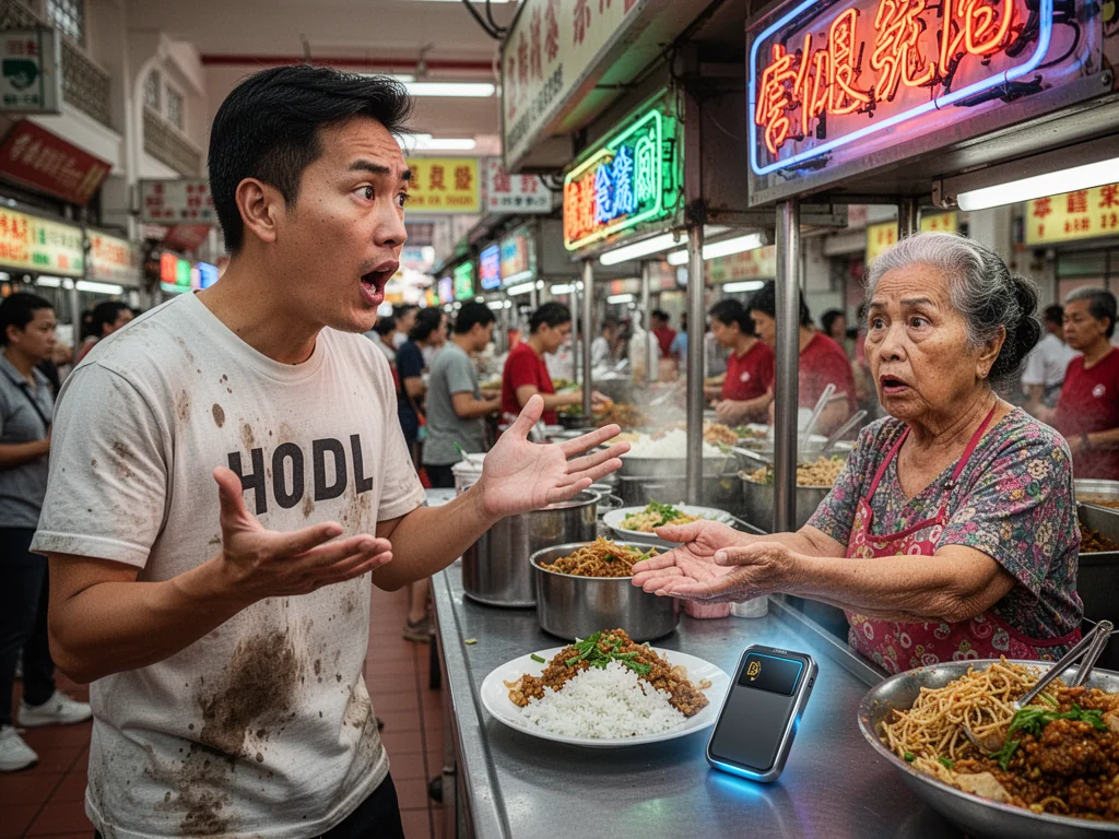 Singapore Slurp: Singapore Bitcoin Maxi Offers Hawkers Financial Freedom Instead Of Cash