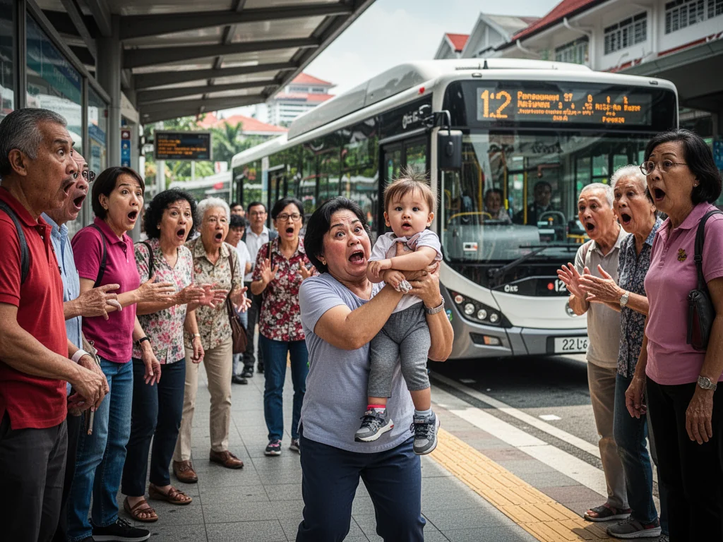 Singapore Slurp: Sinkies Watch Struggling Mother Like National Geographic Wildlife Documentary