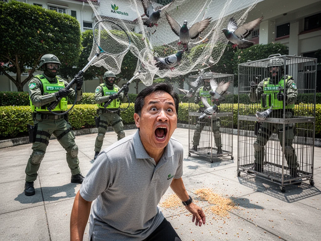 Singapore Slurp: NParks Uses Tactical Nets To Kidnap Singapore’s Flying Rats