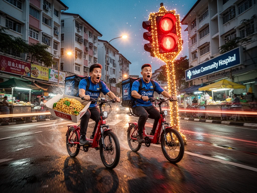 Singapore Slurp: Yishun PAB Sinkies Prove Traffic Lights Are Merely Festive Decorations