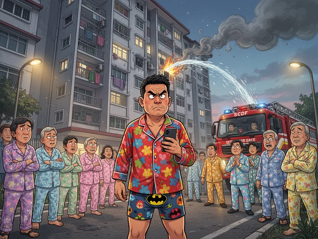 Singapore Slurp: 70 Sinkies Evacuated To Contemplate Mortality In Their Pyjamas
