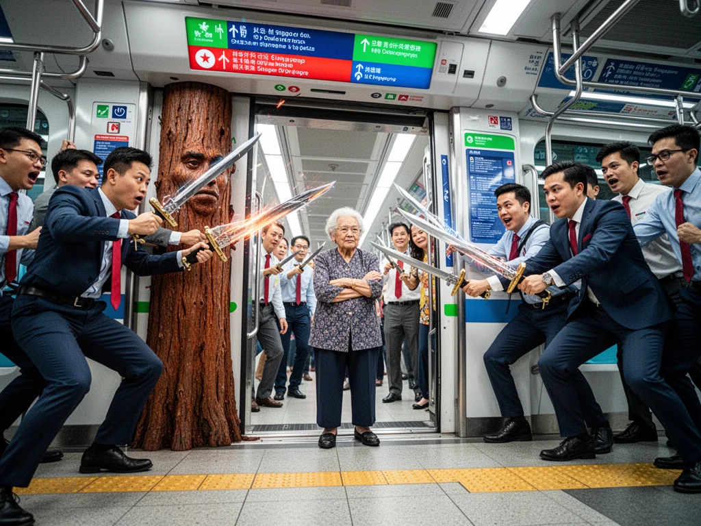 Singapore Slurp: Singapore LTA Authorises Bayoneting Of Commuters Blocking Train Doors