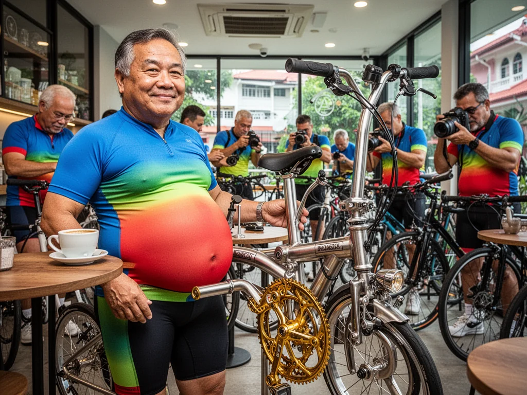 Singapore Slurp: Singapore Men Spend $12,000 On Titanium Foldies To Cycle 400 Metres