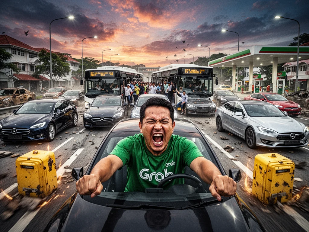 Singapore Slurp: Singaporeans Revert To Primal Savagery Over $1 Petrol Discount