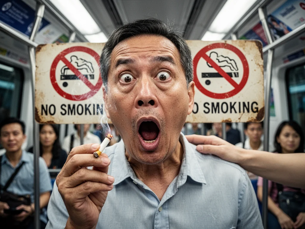 Singapore Slurp: Sinkie Stunned To Discover MRT Isn’t Designated Smoking Zone