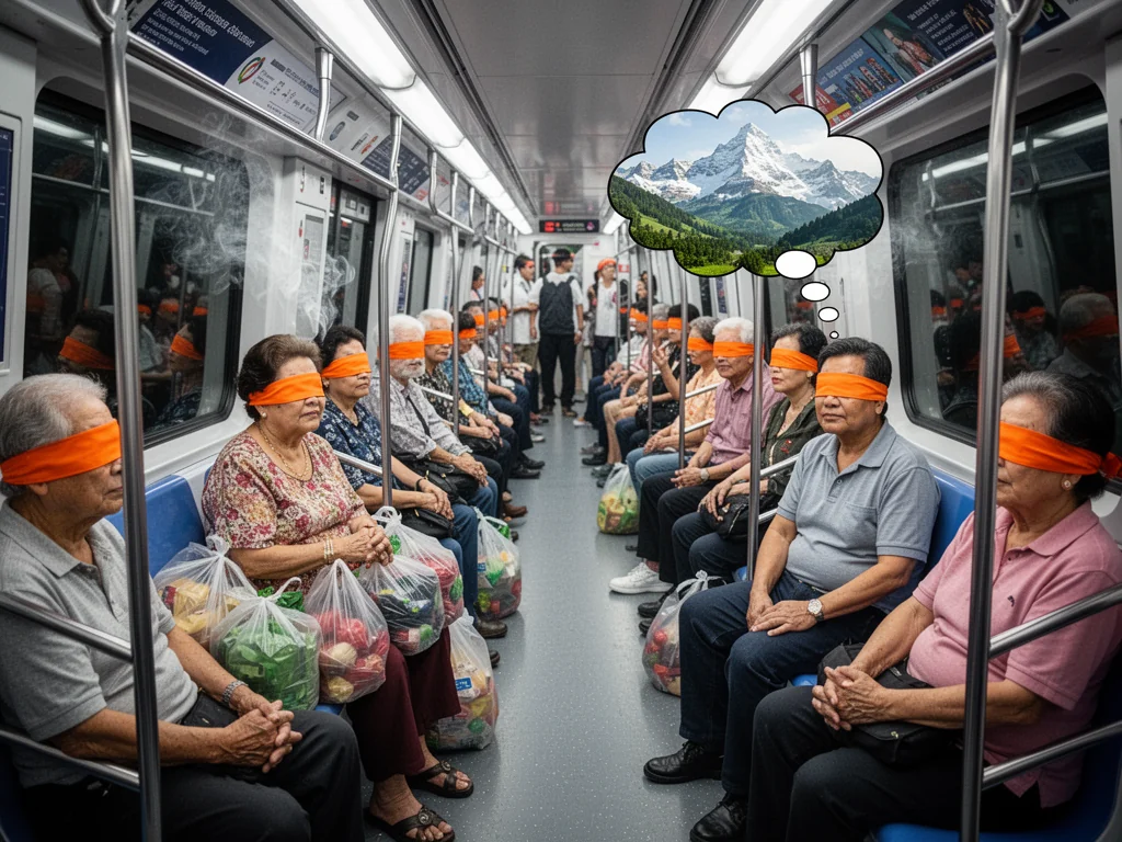 Singapore Slurp: Singaporeans start wearing blindfolds to avoid seeing their future