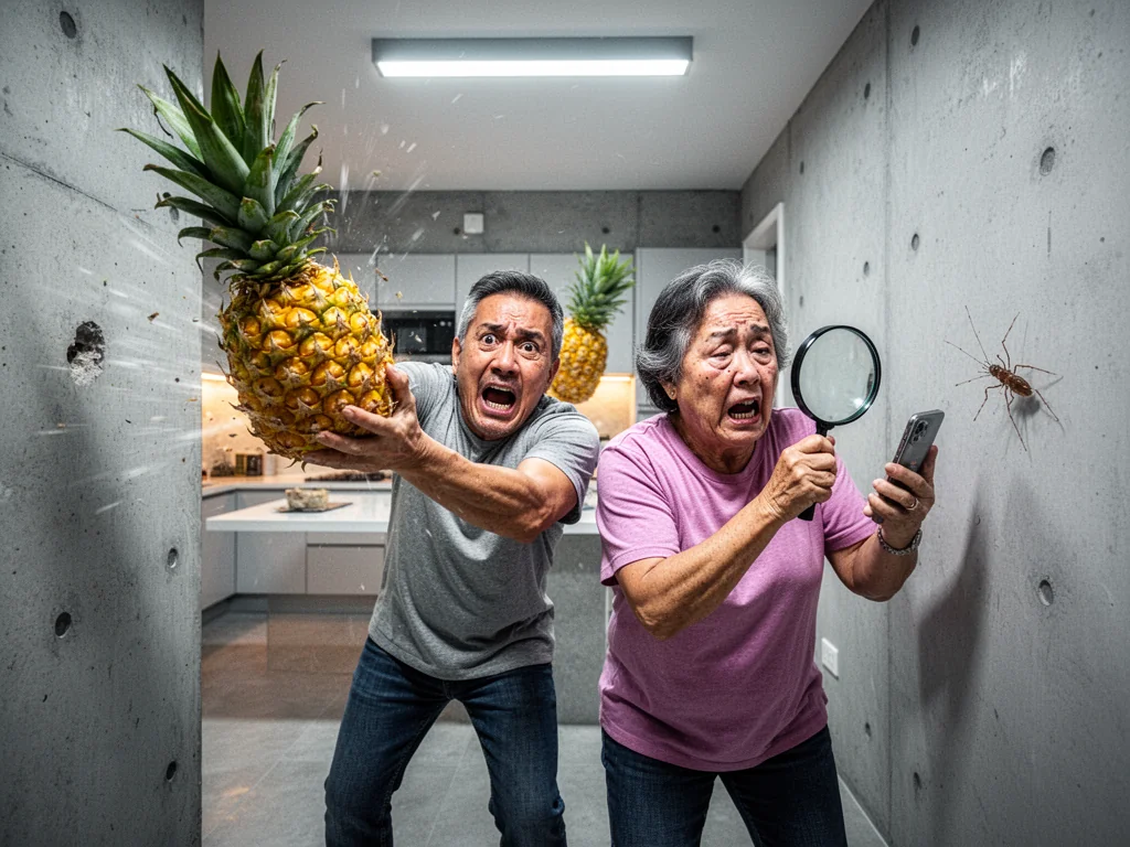 Singapore Slurp: Singapore Couple Sacrifices Dignity Rolling Pineapple Into $1.2M Shoebox