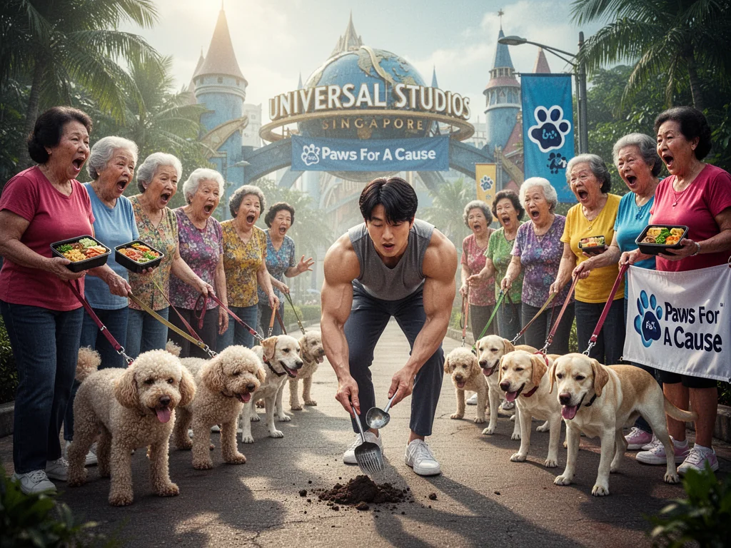 Singapore Slurp: Thirsty Singaporeans Pay $70 To Watch Buff Korean Man Pick Up Dog Shit