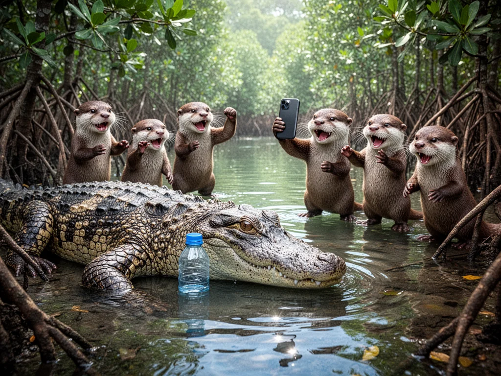 Singapore Slurp: Crocodile Reminded That Being An Apex Predator Means Fuck All In Singapore