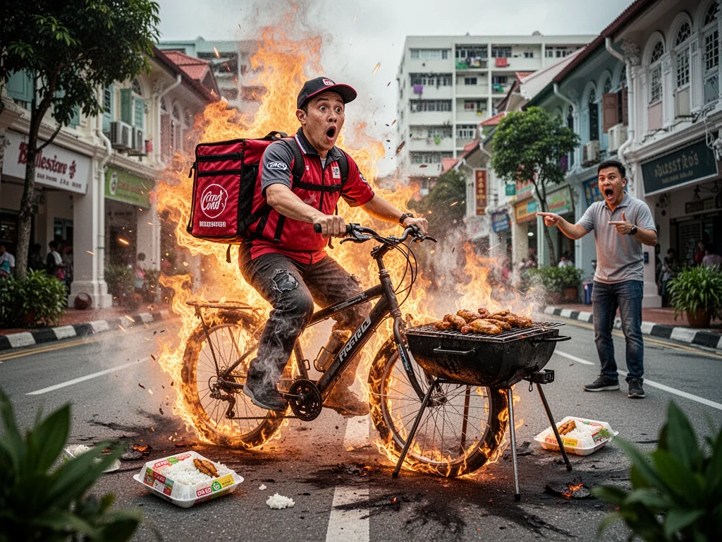Singapore Slurp: Delivery Rider’s PAB Explodes To Ensure Customer Finally Receives "Piping Hot" Meal