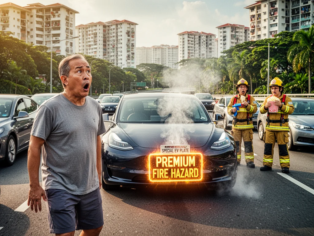 Singapore Slurp: Special EV Plates To Help SCDF Identify Which Vehicle Is High-Voltage Bomb