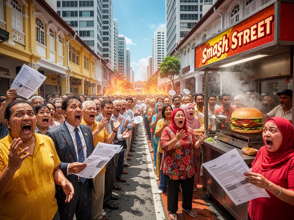Singapore Slurp: CBD Warriors To Risk Fucking Heatstroke For Free Smash Burger