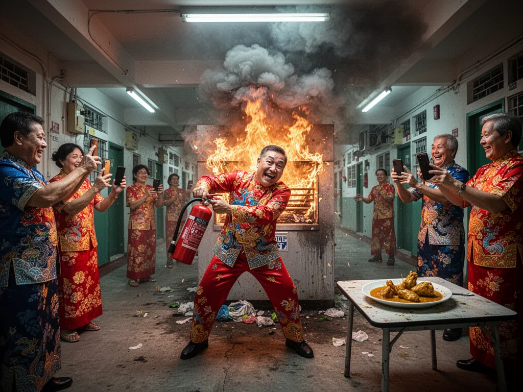 Singapore Slurp: Heroic Sinkie Family Pauses Holiday To Battle Stinking Trash Fire