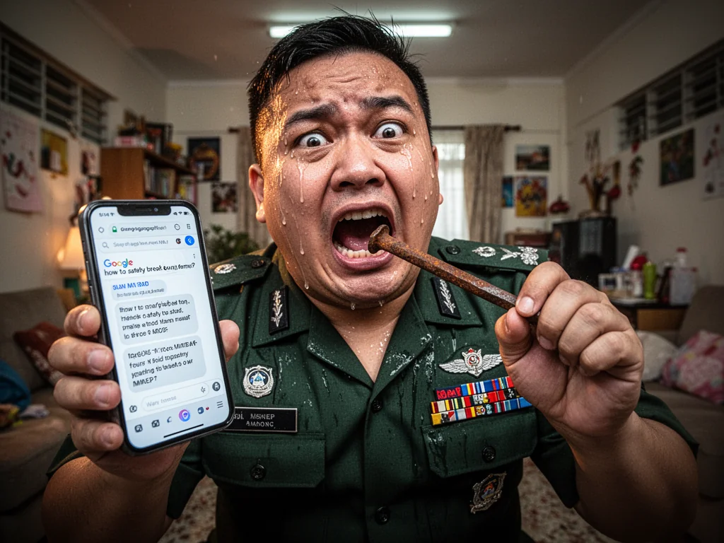 Singapore Slurp: Local Man Contemplates Self-Amputation After Receiving Fucking ICT Call-Up Notice