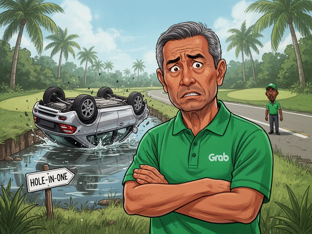 Singapore Slurp: Tiger Woods Achieves Rare "Hole-In-One" Into Florida Drainage Ditch