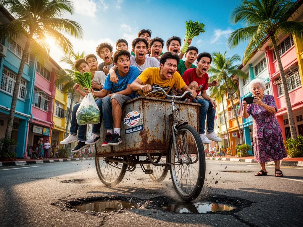 Singapore Slurp: AnyWheel Baskets Now Official Transport For People Worth Under $5