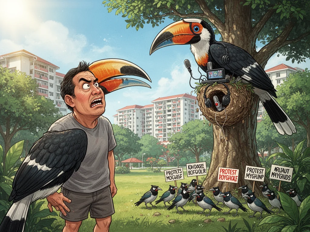 Singapore Slurp: NParks Evicts Low-Income Squirrels For Luxury Hornbill Nesting Suites