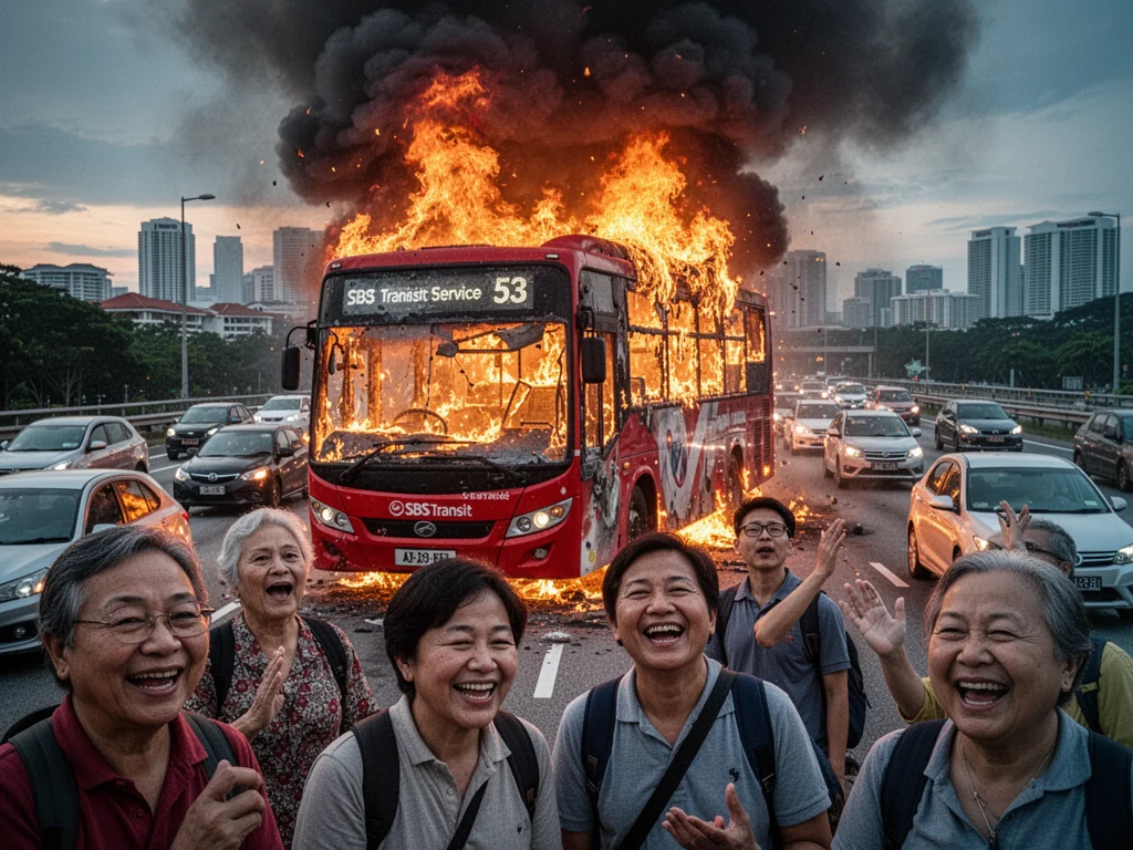 Singapore Slurp: SBS Transit Bus Catches Fire To Warm Up Ungrateful Commuters