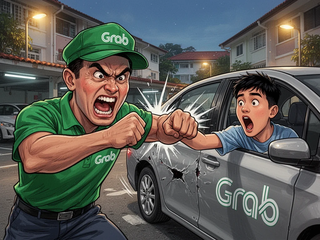 Singapore Slurp: Grab Driver Offers Free Face Punch After Teen Slams Door