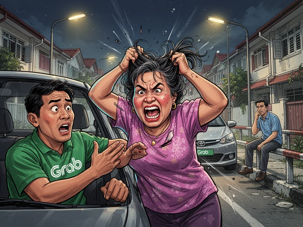 Singapore Slurp: Drunk Woman Beats Grab Driver After Admitting Husband Hates Her
