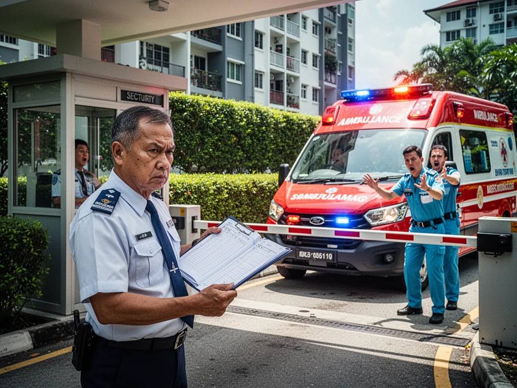 Singapore Slurp: Security Guard Commended For Successfully Blocking Illegal Life-Saving Medics
