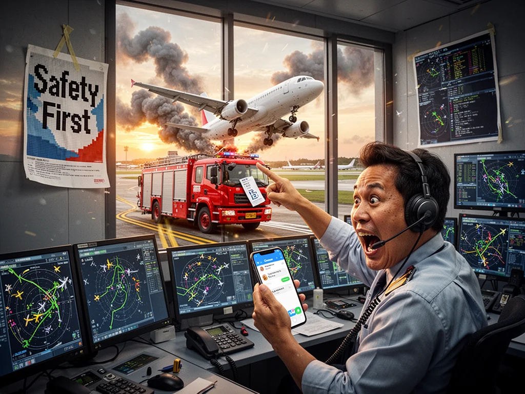 Singapore Slurp: ATC Clears Plane To Land On Fire Truck For Efficiency