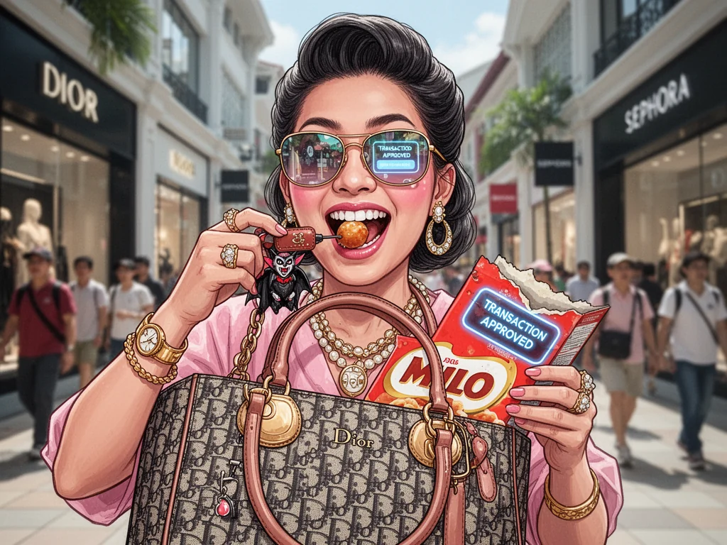 Singapore Slurp: Local Bimbo Uses $2,000 Dior Tote To Hide Clinical Illiteracy