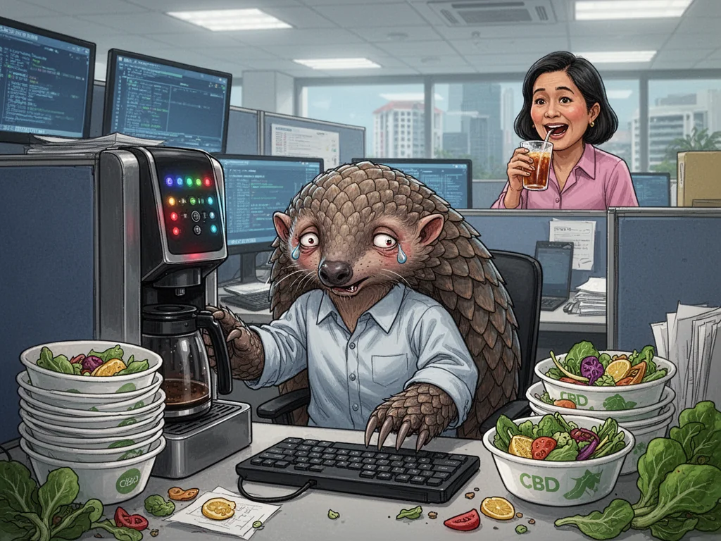 Singapore Slurp: Depressed Pangolin Rescued From High-Stress Raffles Place Corporate Internship