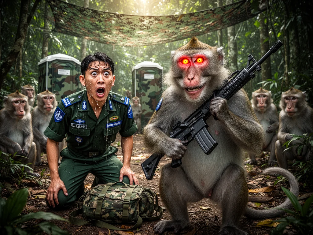 Singapore Slurp: Pussy Recruit Surrenders SAR21 To Alpha Macaque After Sustaining Fierce Hiss