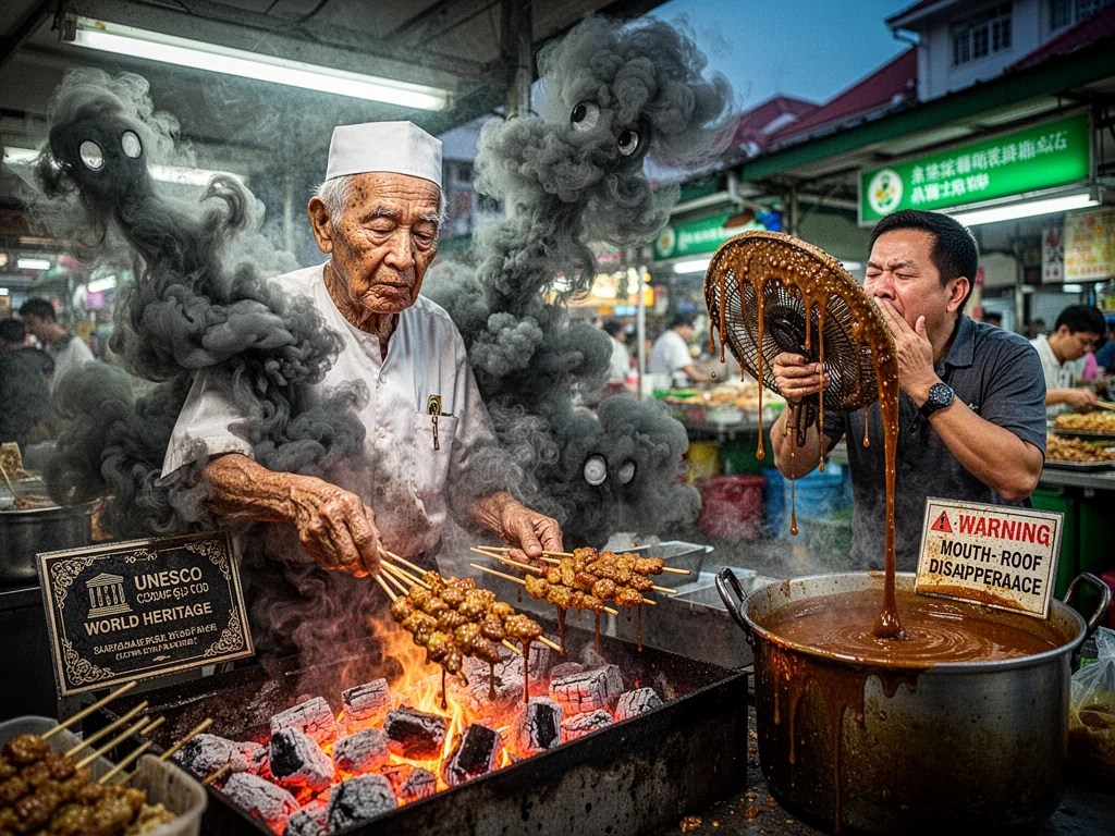 Singapore Slurp: Satay Uncle’s Lung Cancer Declared UNESCO World Heritage Site