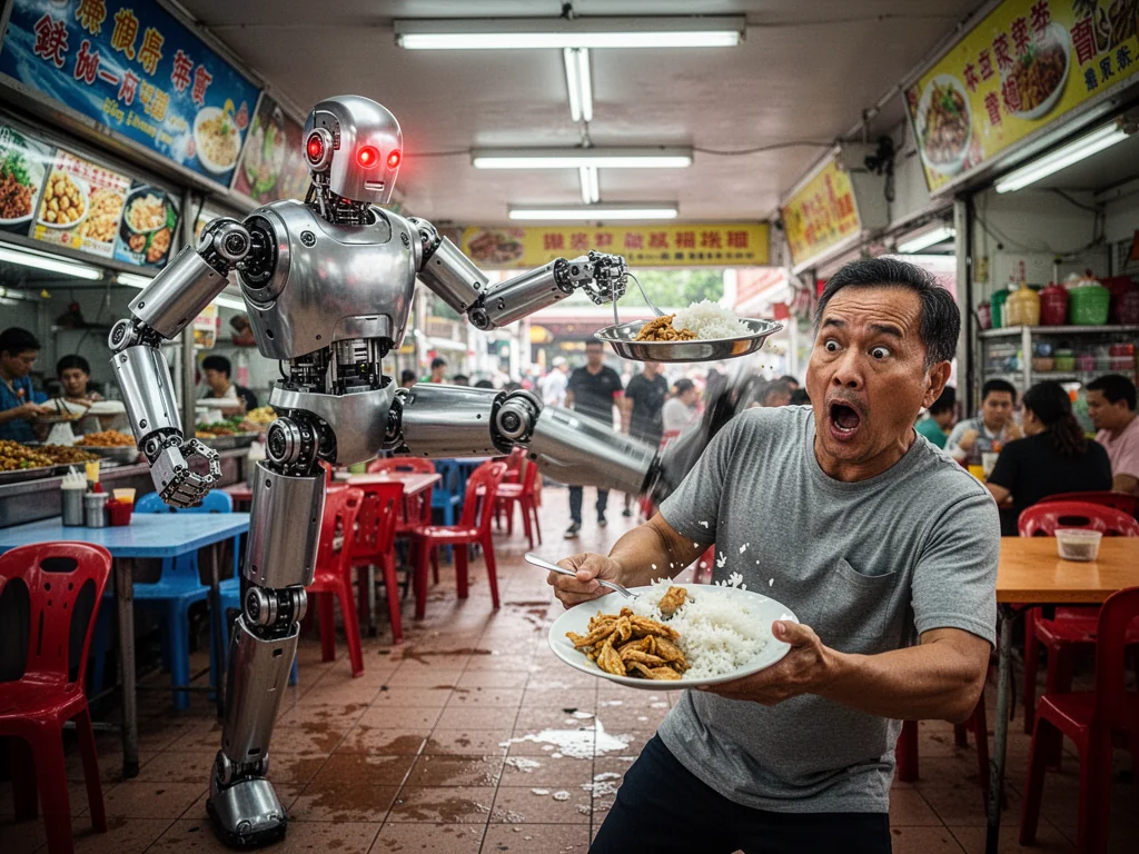 Singapore Slurp: Kung Fu Robot Programmed To Whack Sinkies Who Forget Trays